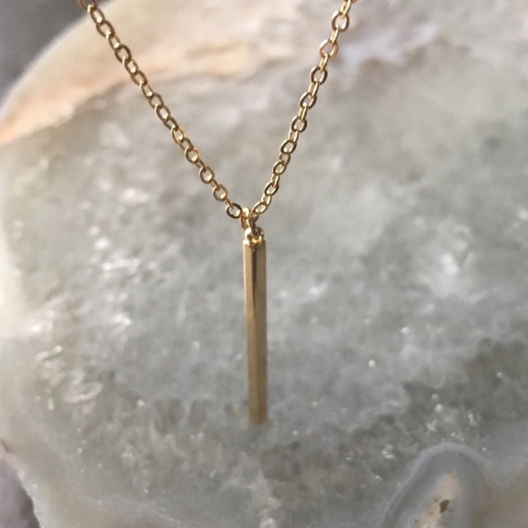 Gold Bar Necklace - Picture 5 of 6